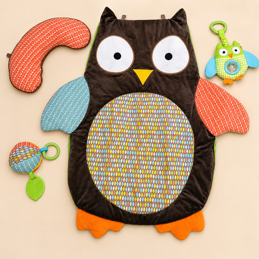 ⭕️Tapete de Gateo con Accesorios - Diseño Búho