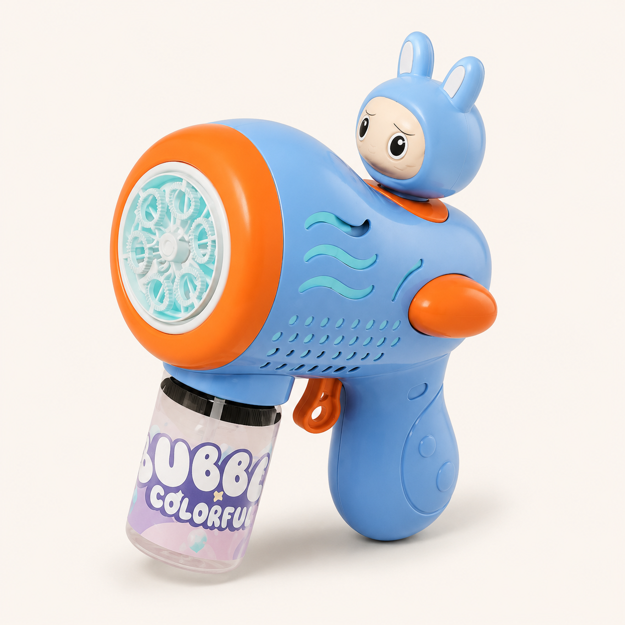Pistola de Burbujas Eléctrica Conejito – Juguete Automático de Burbujas para Bebés y Niños