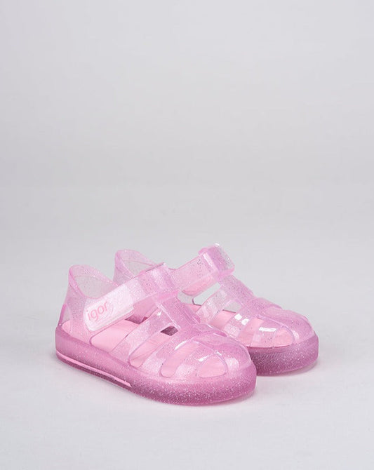 SANDALIAS IGOR STAR GLITTER ROSA