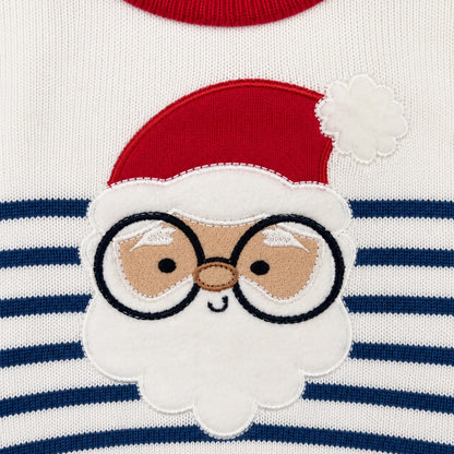 Detalle del aplique de Papá Noel con gafas