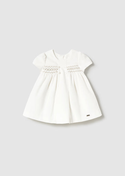 VESTIDO LUX TERCIOPELO MARFIL EUROPEO MAYORAL