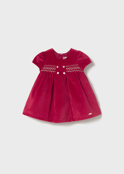 VESTIDO LUX TERCIOPELO ROJO EUROPEO MAYORAL